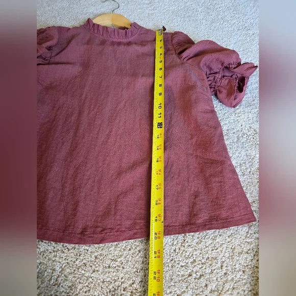 Moon River Size Small Mauve Rose Short Sleeve Blouse Lightweight Top - Picture 4 of 9